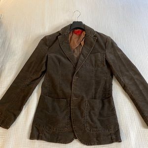 French Connection FCUK Jeans brown corduroy suit blazer sport jacket